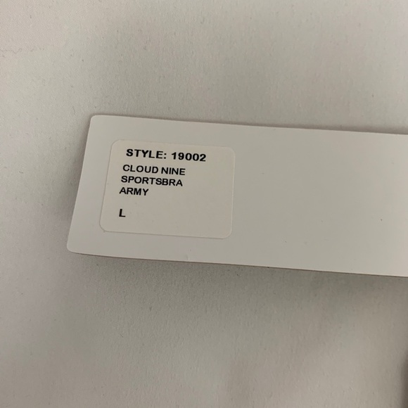 Track & Bliss Cloud Nine Sports Bra Army Green Reversible Racer Back Sz Large - Picture 5 of 9